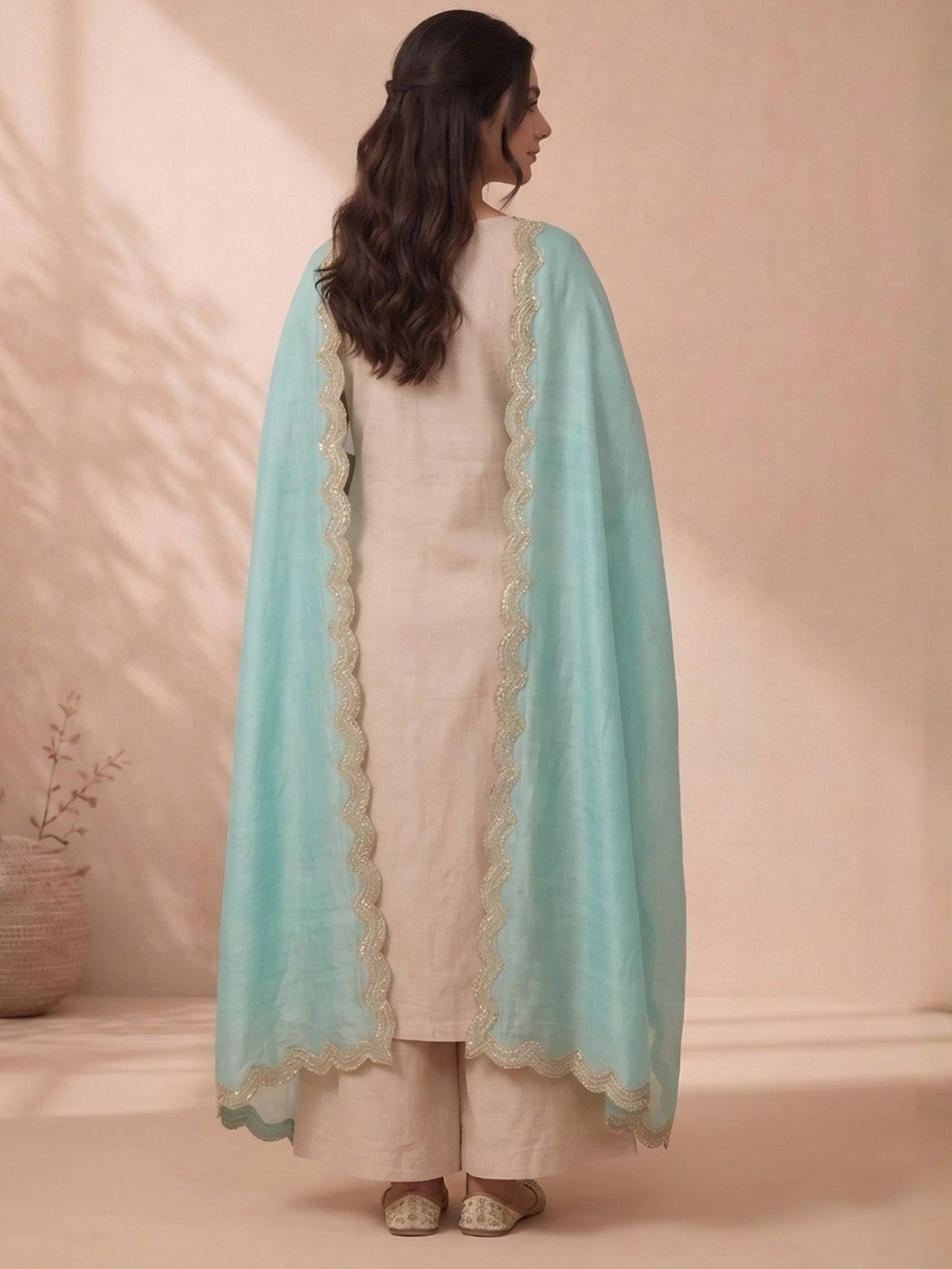 Serene Mist Chanderi Dupatta