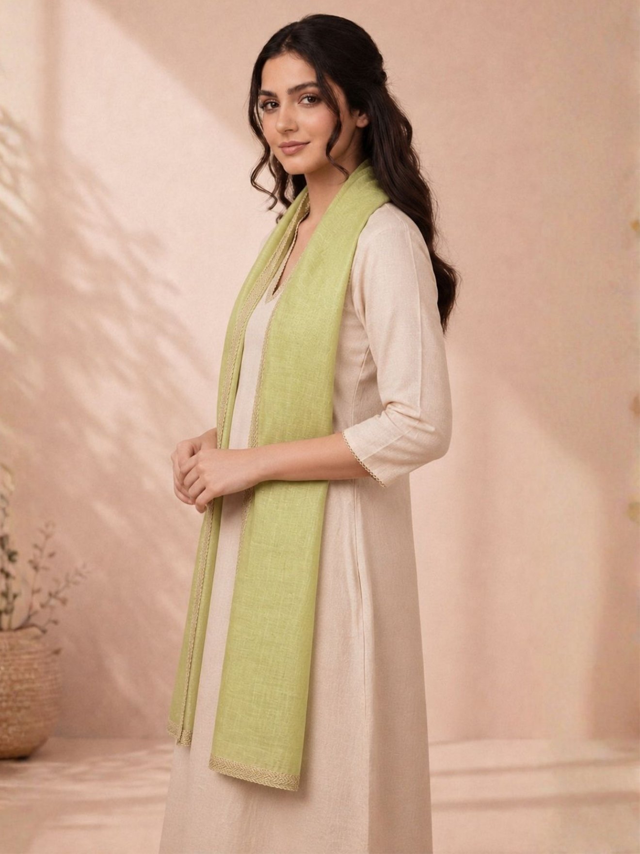 Meadow Mist Chanderi Stole