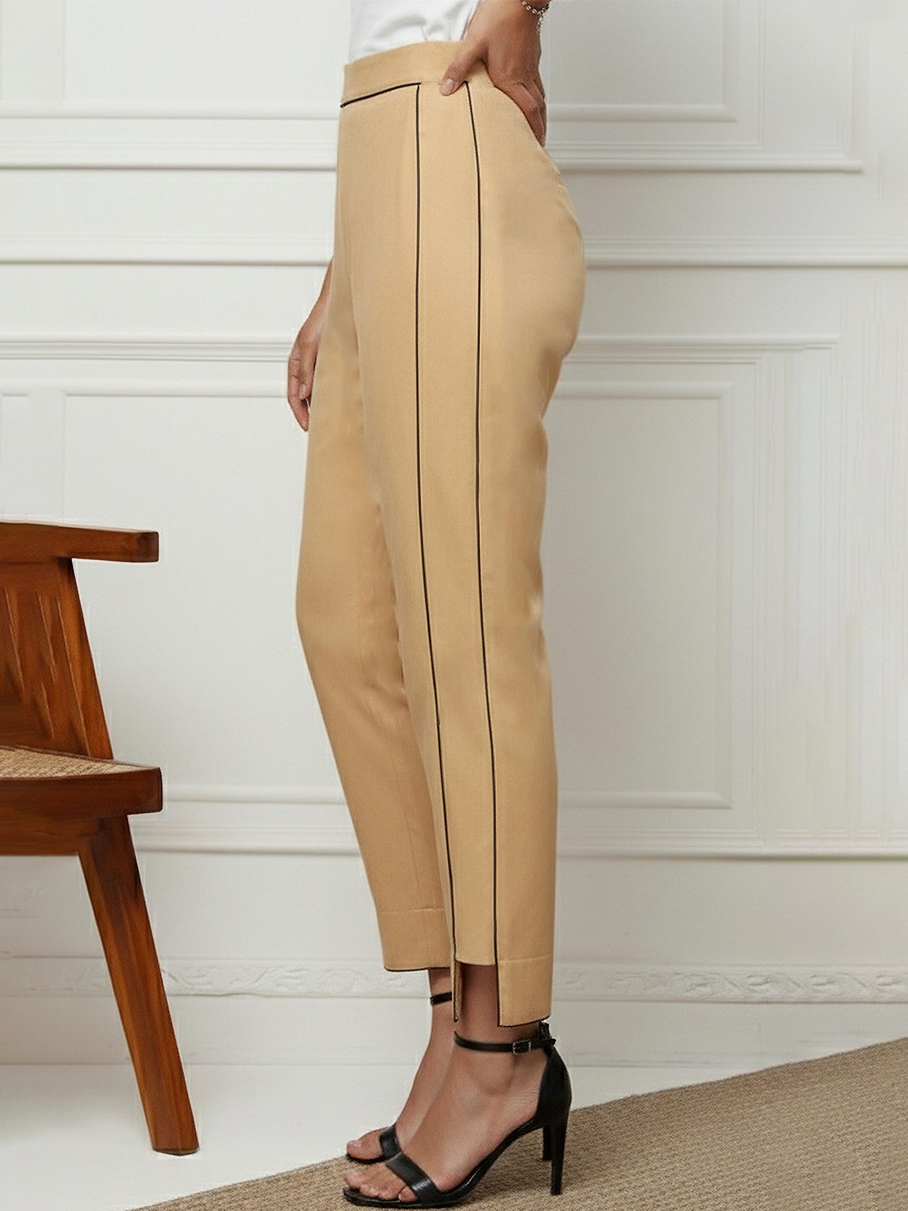 Taffeta Cigarette Pants