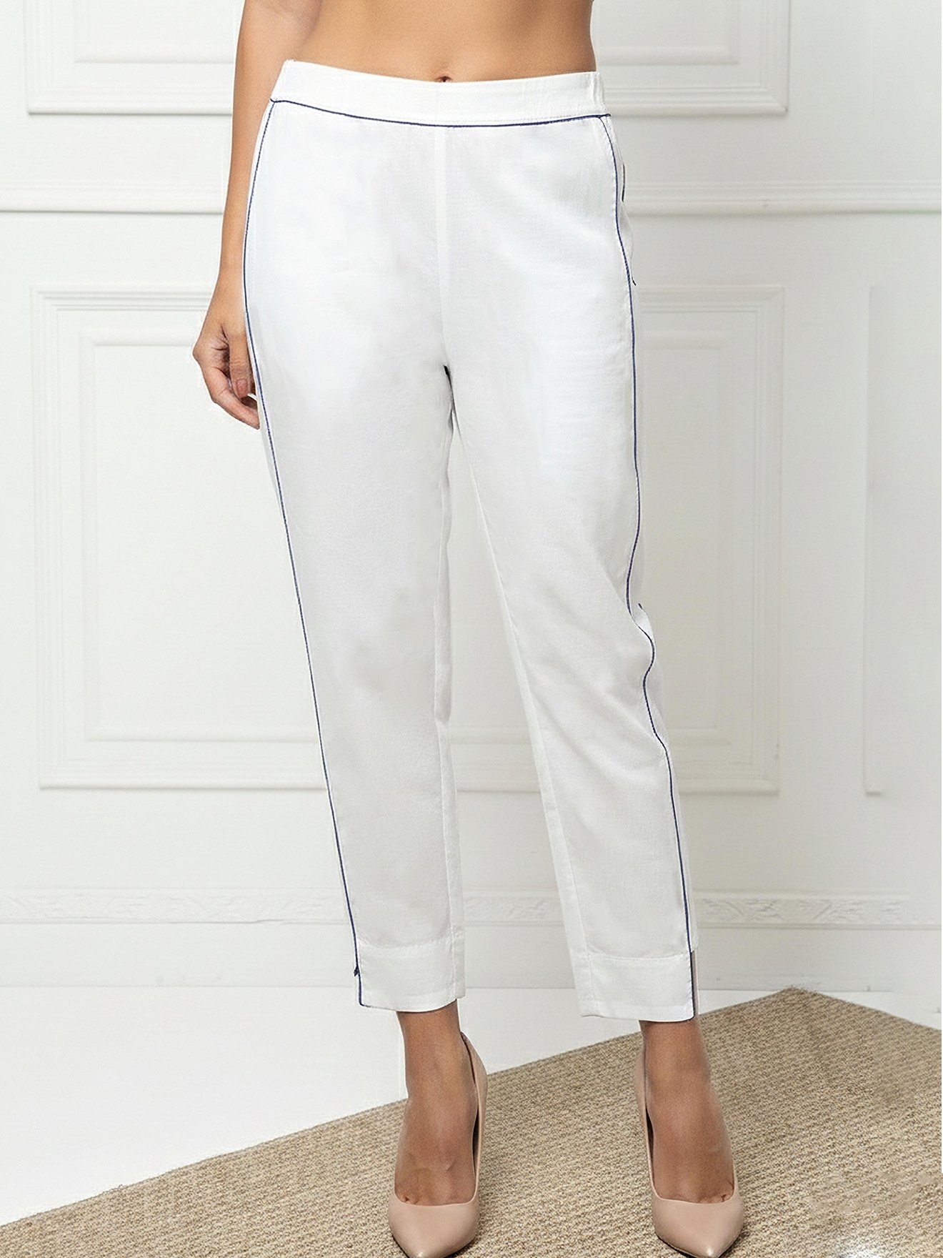 White Cigarette Pants