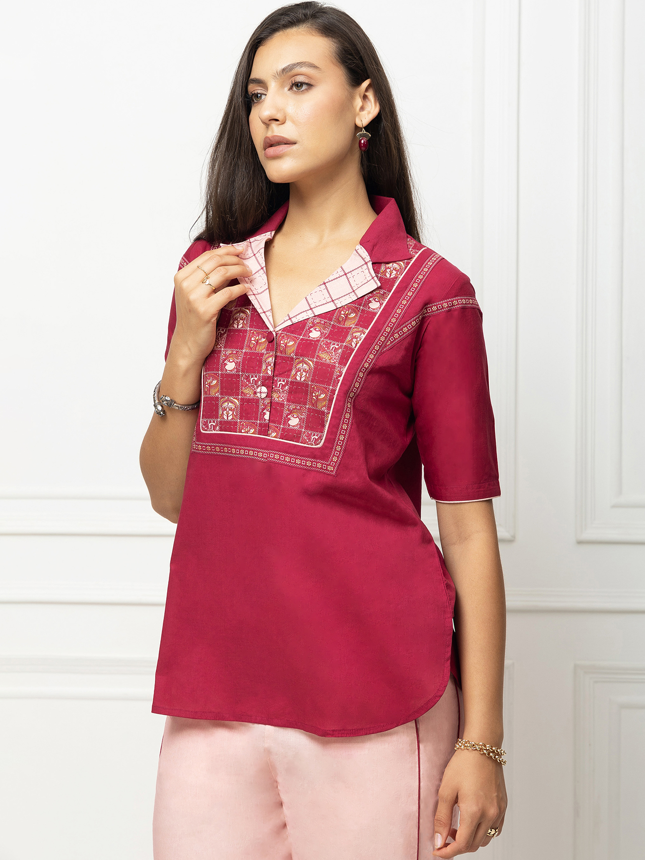 Crimson Heritage Red Kurti