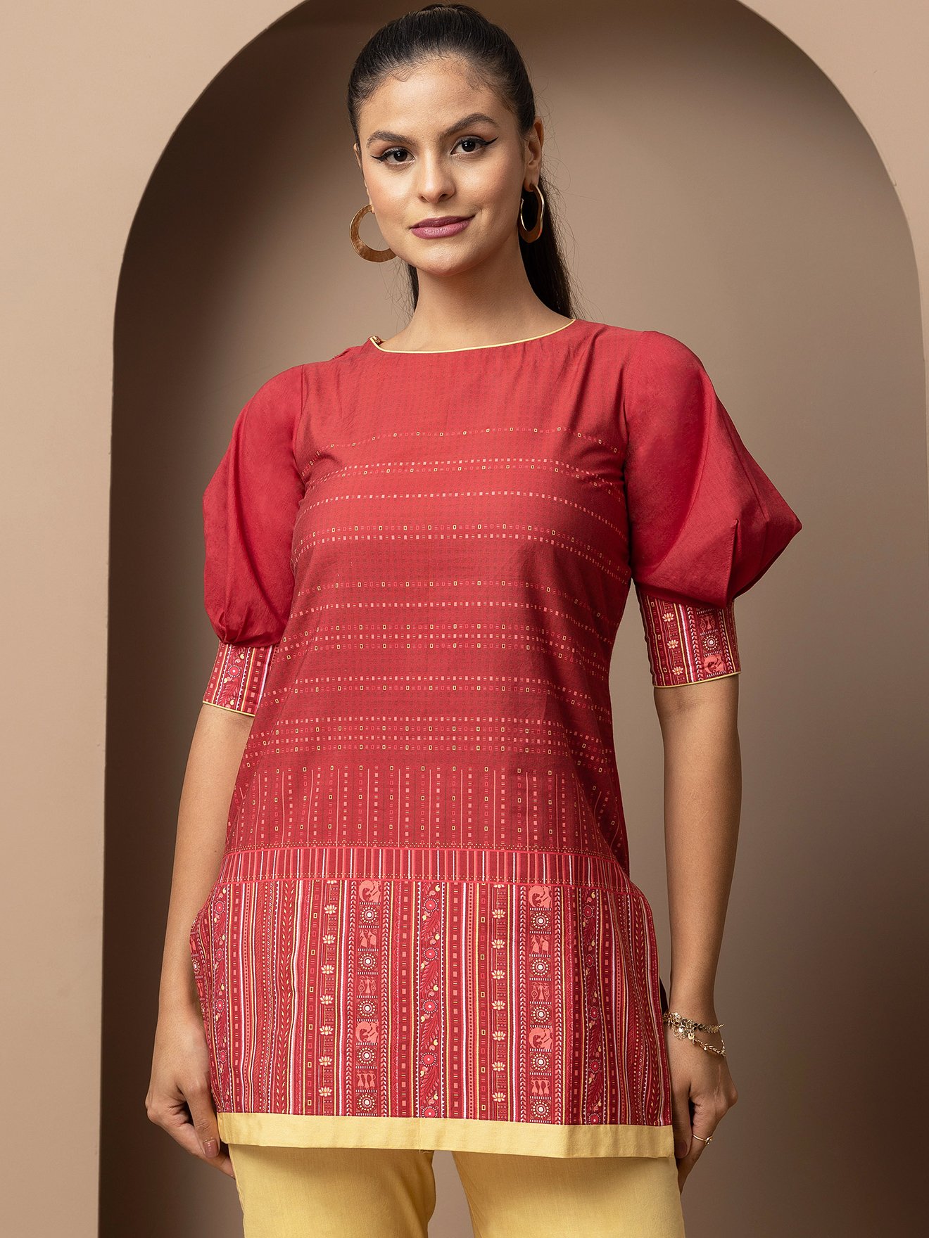 Crimson Reverie Kurti