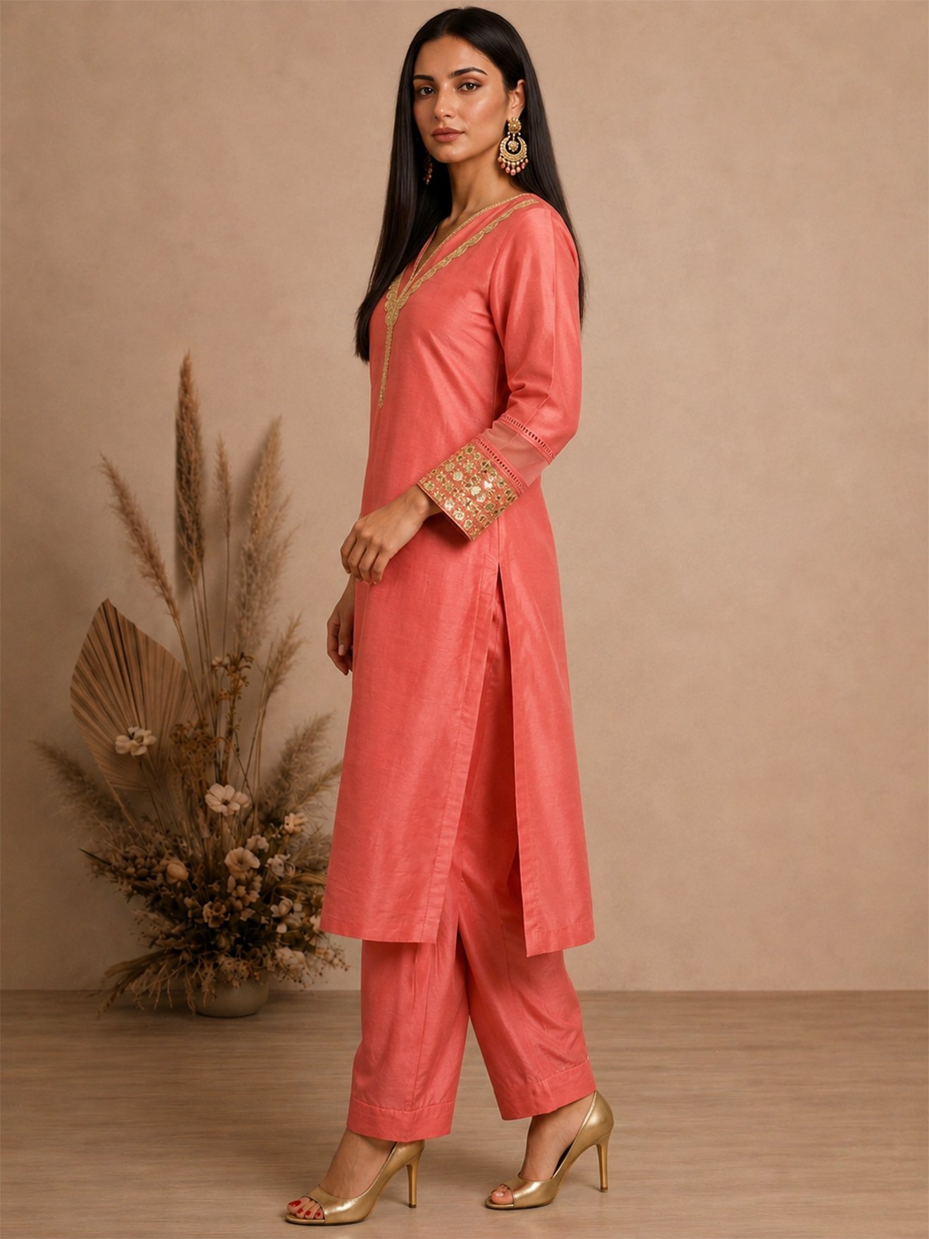 Coral Noor Kurta Set