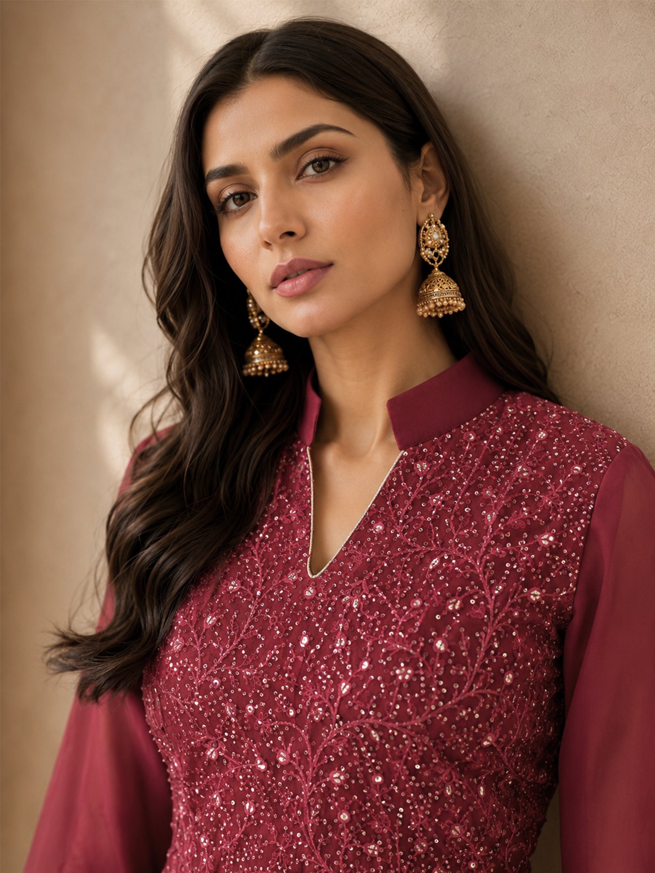 Garnet Saba Kurta Set