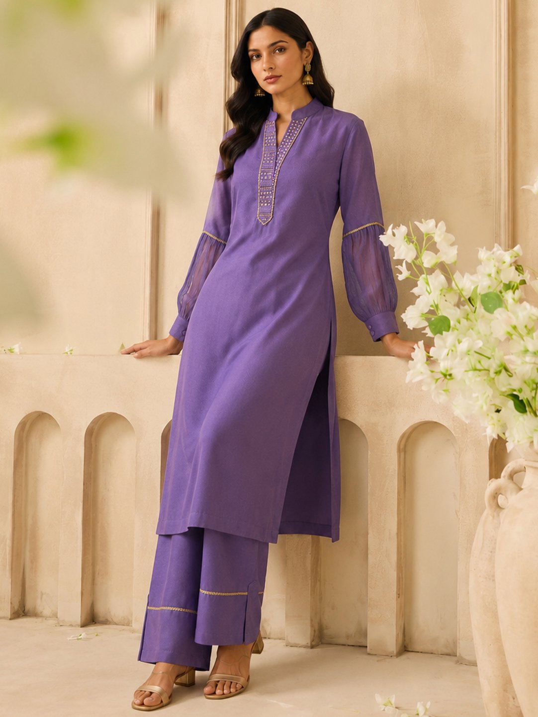Mauve Reva Kurta Set